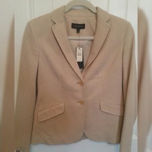 TALBOTS Beige 2-Button, Lined Blazer - Size 4